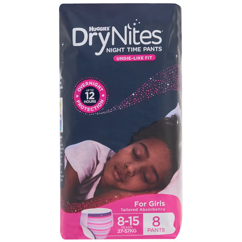 Huggies Drynites Night Time Pants For Girls Size 8-15 Years 48 Pants