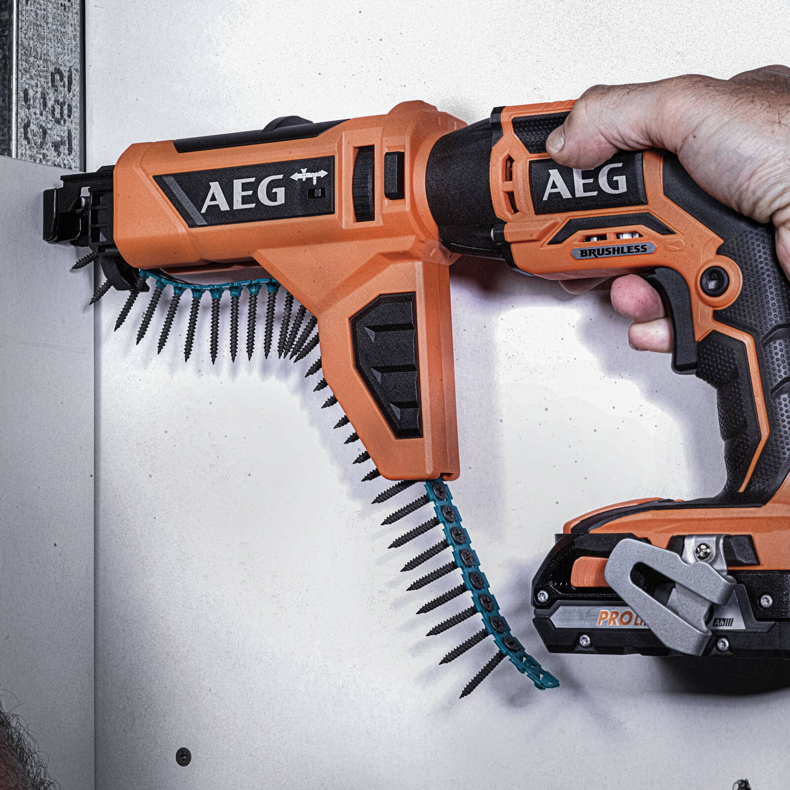AEG 18V Brushless Collated Screwdriver Skin Only BTS18BL-0
