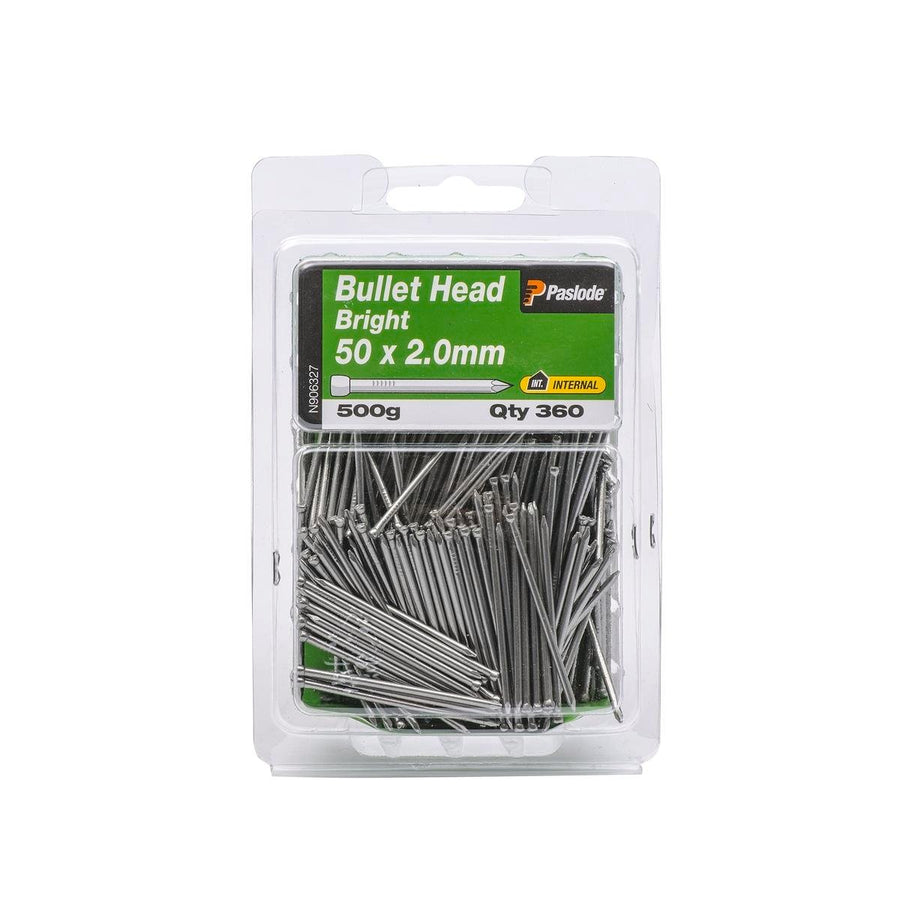 Paslode Bullet Head Nails - 50mm Bright Steel - 2mm Diameter - 360 Pack - SuperSaverAU - view 1