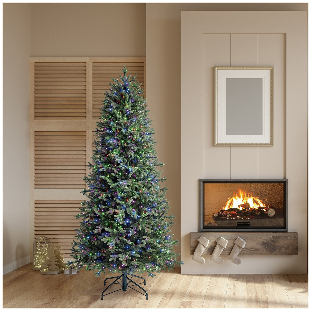 Pre-Lit Slim Aspen Artificial Christmas Tree 1.98M, 1,200 LED Lights, Model TG66P4826DA0