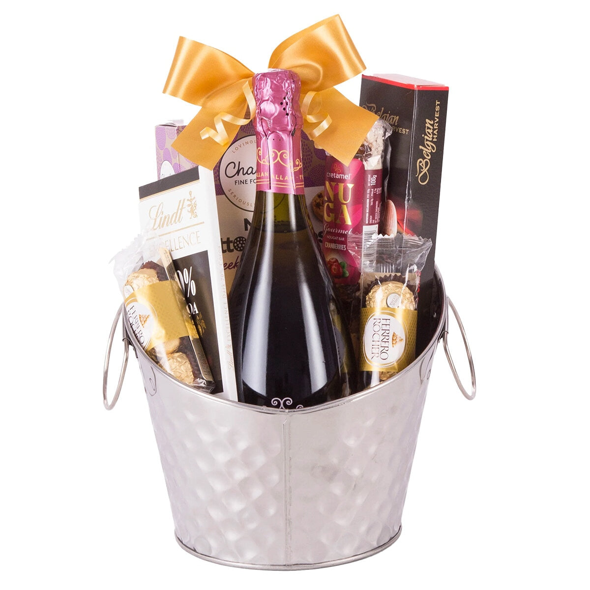 Interhampers Celebration Ice Bucket Gift Hamper BRO625 - Sparkling Wine, Chocolates, Shortbread