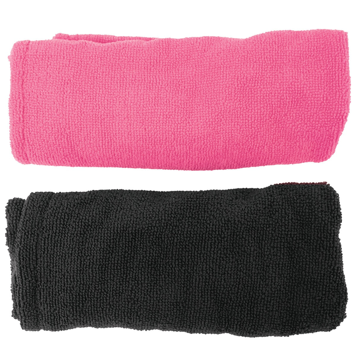 Studio Dry Microfibre Hair Towels 2 Pack SD8176PBCC - Quick Dry, Frizz Reduction, Black/Pink - SuperSaverAU - view 2