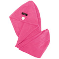 Studio Dry Microfibre Hair Towels 2 Pack SD8176PBCC - Quick Dry, Frizz Reduction, Black/Pink - SuperSaverAU - view 5