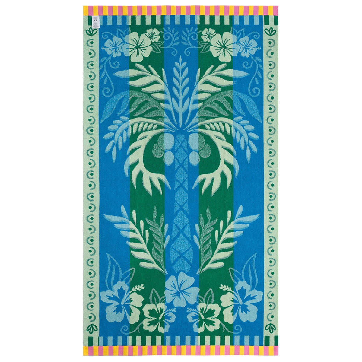 Welspun Oversized Floral Beach Towel 102x183cm 100% Cotton Reversible Jacquard