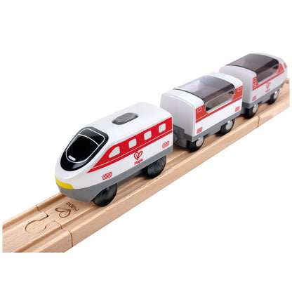 Hape Super Cityscape Transport Set E3773 - 80-Piece Railway with Battery Engine & Accessories