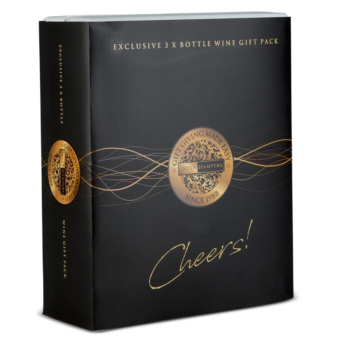 Interhampers Cheers Wine Pack Trio Gift Hamper BRO1325 - Australian Shiraz, Chardonnay, Cabernet