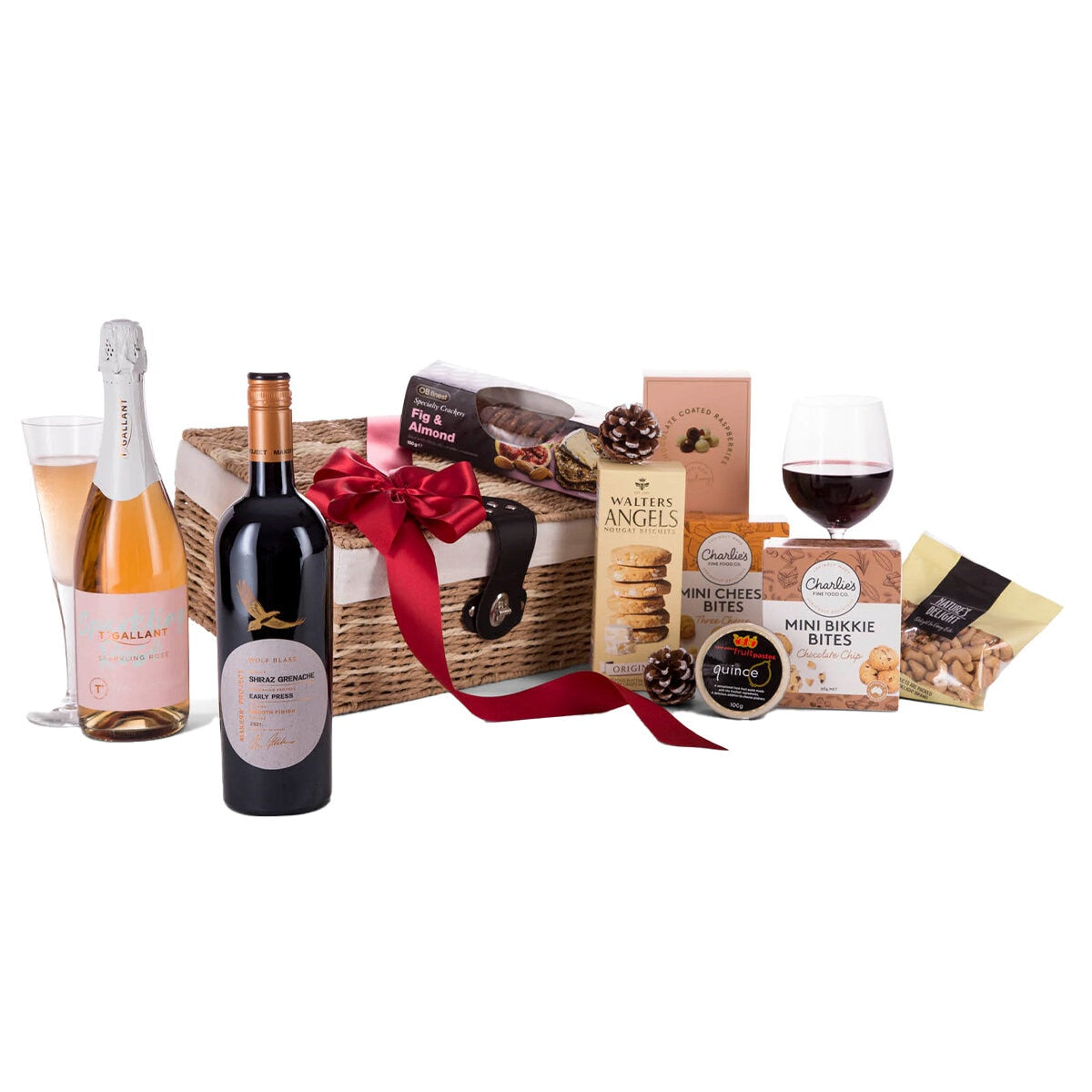 Interhampers Gourmet Delight Gift Hamper BRO2525 - Wine, Snacks & Australian Treats