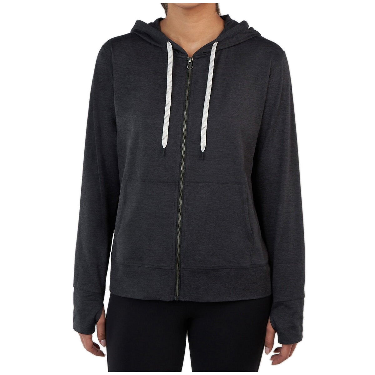 Kirkland Signature Ladies Hoodie Black - Eco-Friendly, Moisture-Wicking
