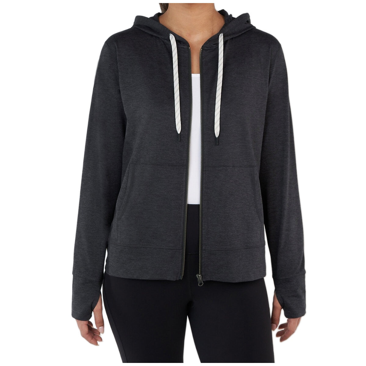 Kirkland Signature Ladies Hoodie Black - Eco-Friendly, Moisture-Wicking