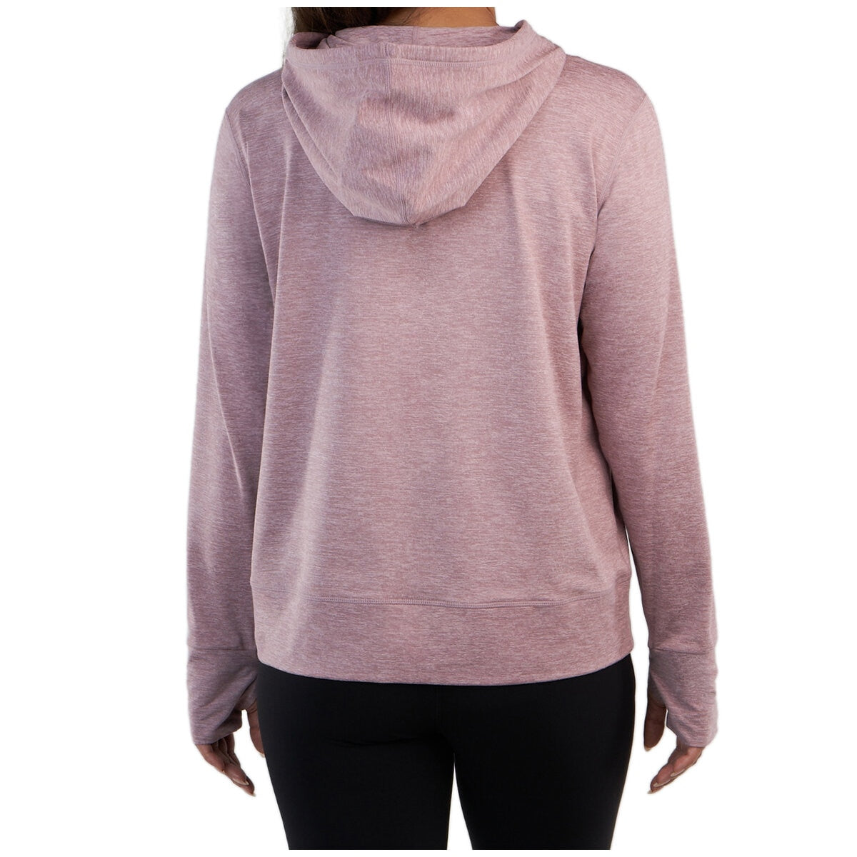 Kirkland Signature Ladies Lightweight Full Zip Hoodie Pink, Moisture-Wicking