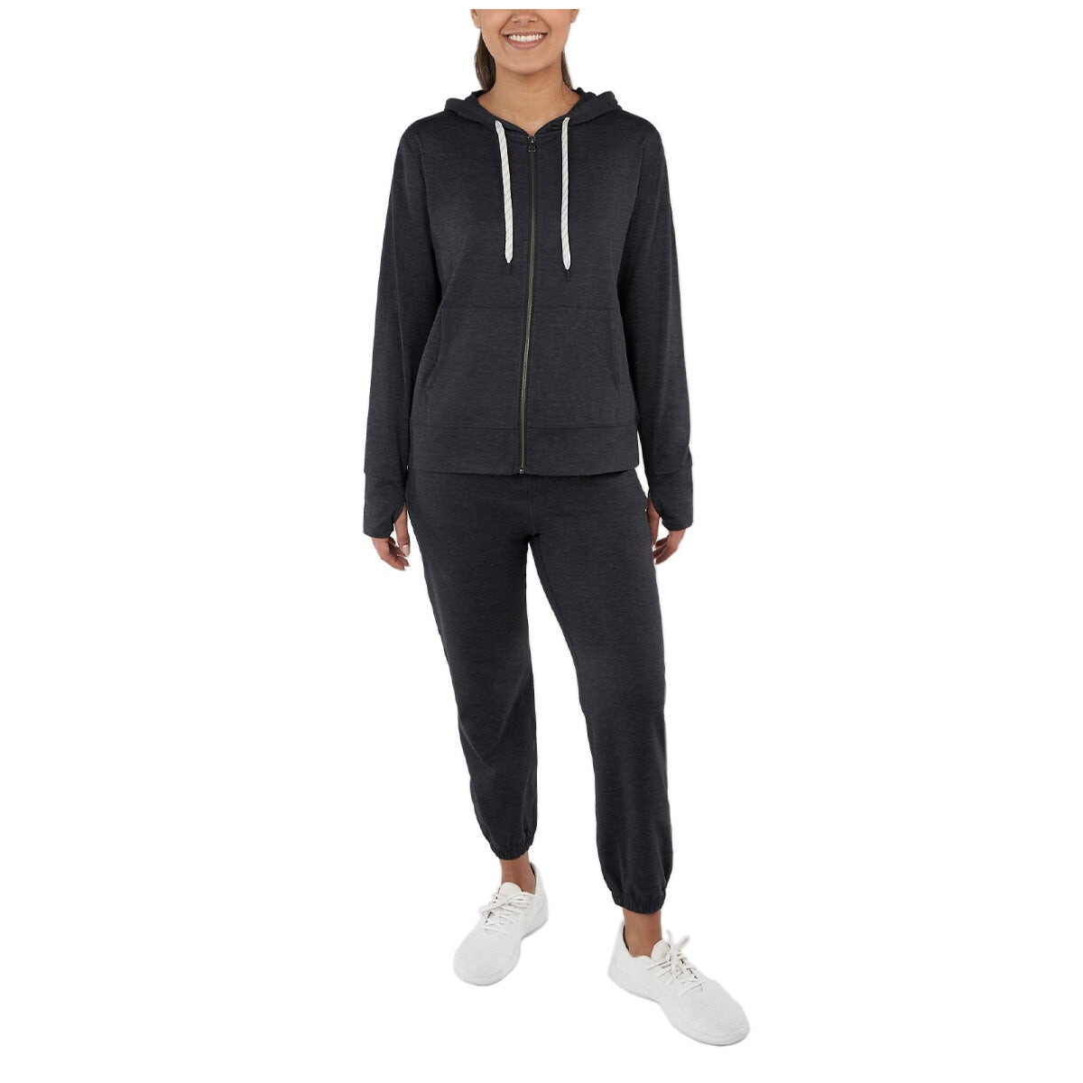 Kirkland Signature Ladies Hoodie Black - Eco-Friendly, Moisture-Wicking