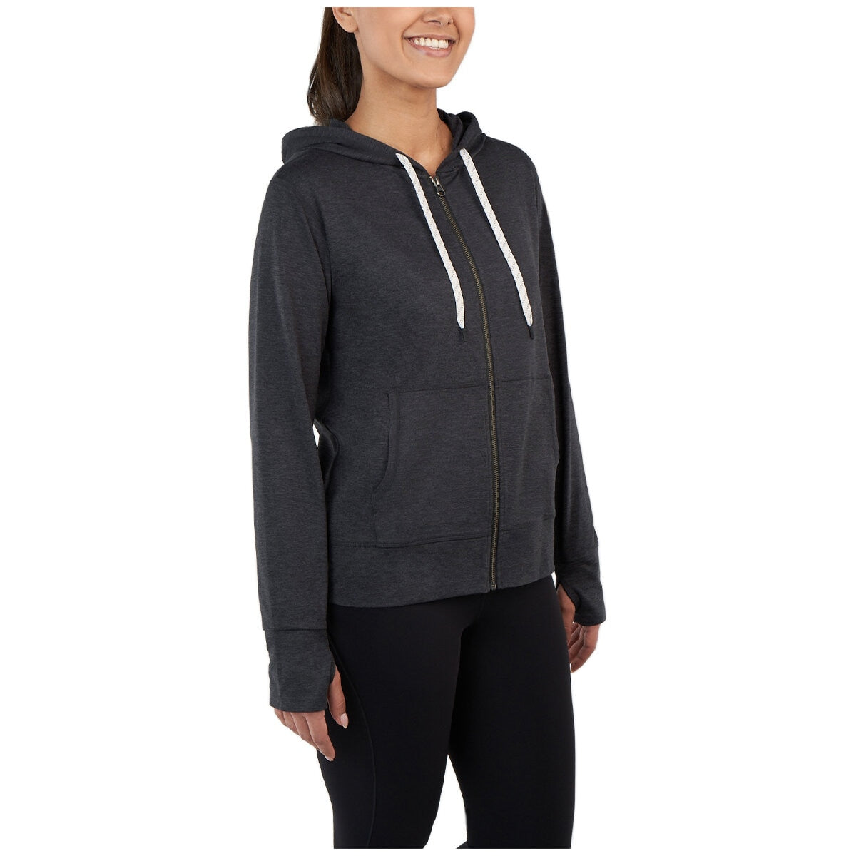 Kirkland Signature Ladies Hoodie Black - Eco-Friendly, Moisture-Wicking