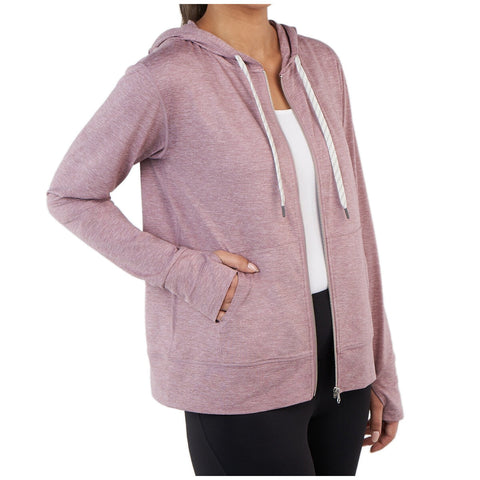 Kirkland Signature Ladies Lightweight Full Zip Hoodie Pink, Moisture-Wicking - SuperSaverAU - view 2