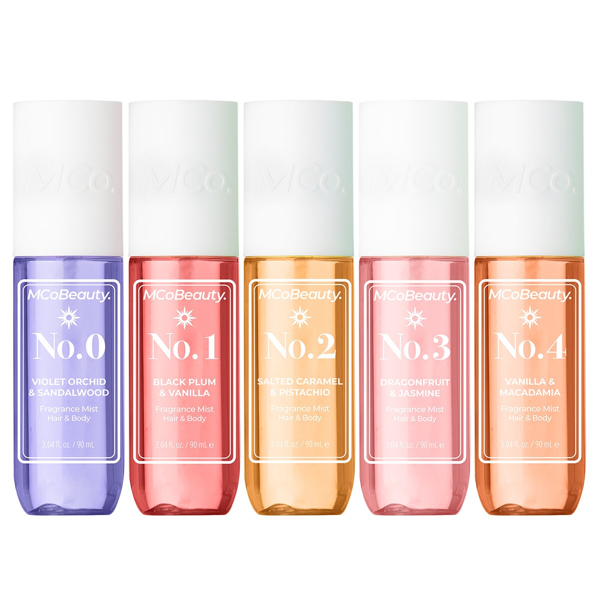 MCoBeauty Fragrance Mist Collection 5x90ml - Vegan, Cruelty-Free, Long-Lasting Scents
