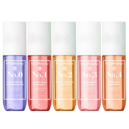 MCoBeauty Fragrance Mist Collection 5x90ml - Vegan, Cruelty-Free, Long-Lasting Scents