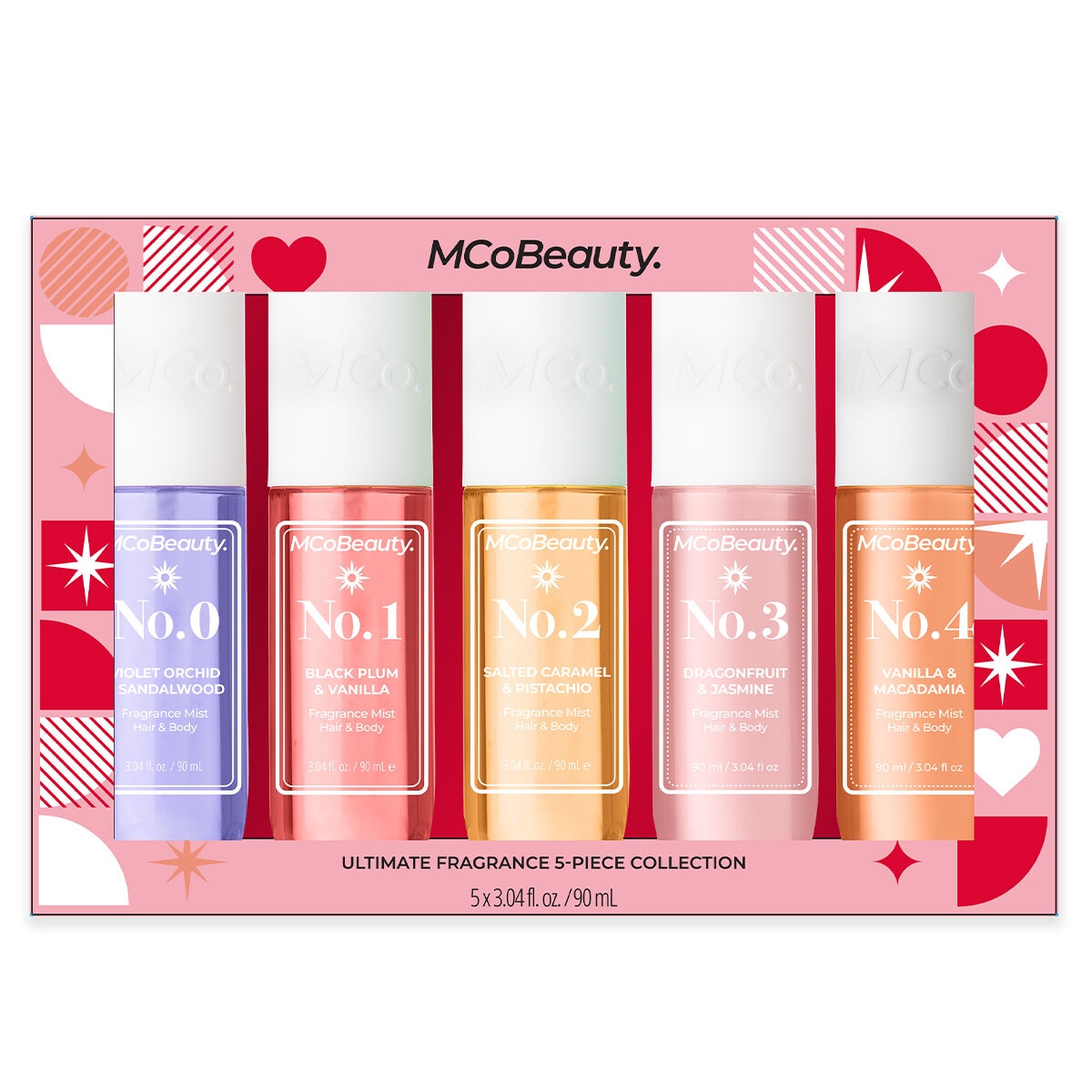 MCoBeauty Fragrance Mist Collection 5x90ml - Vegan, Cruelty-Free, Long-Lasting Scents - SuperSaverAU - view 1