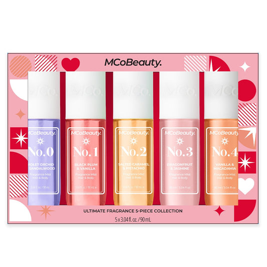 MCoBeauty Fragrance Mist Collection 5x90ml - Vegan, Cruelty-Free, Long-Lasting Scents