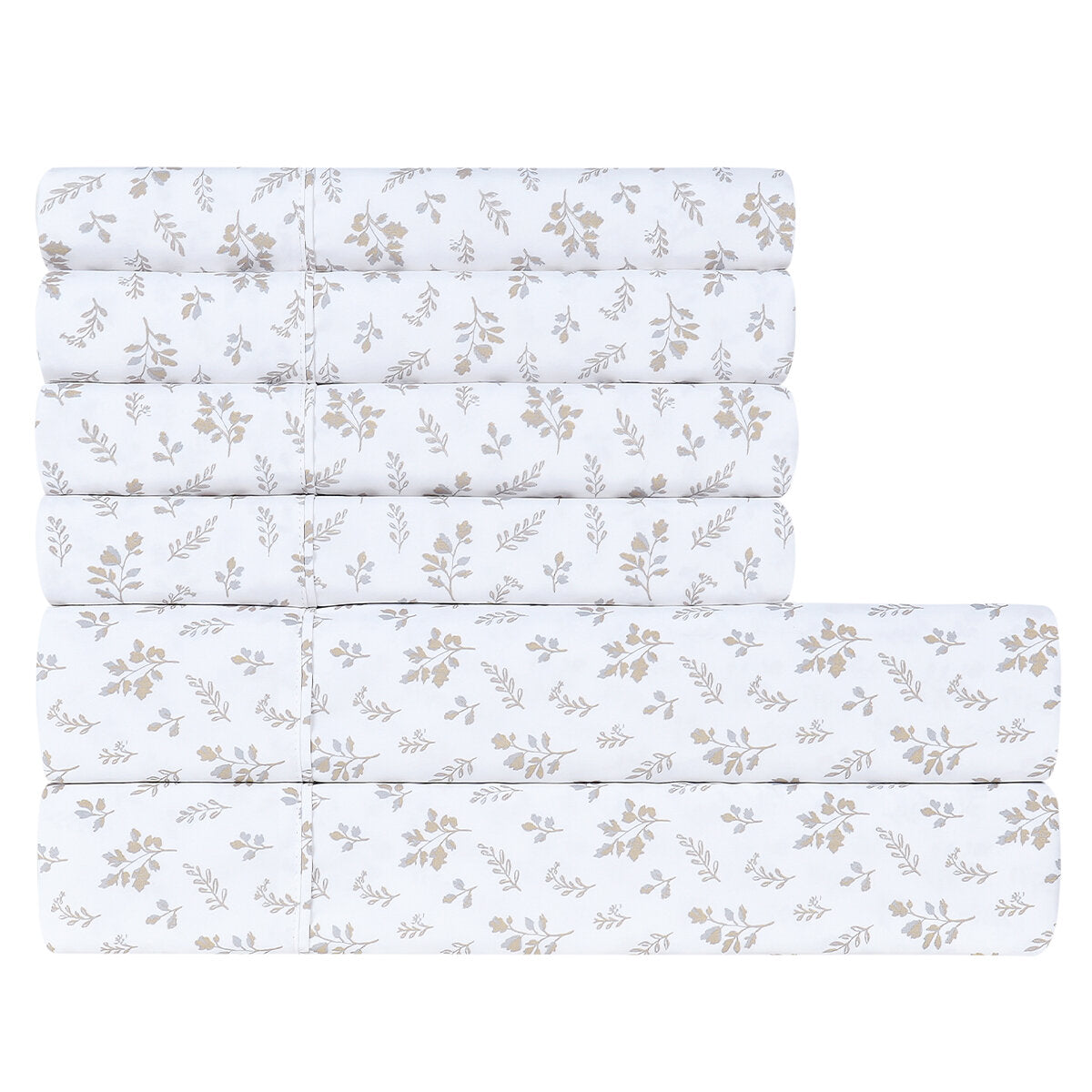 South Point Home Fashions Microfiber Queen Sheet Set, Fresca Leaf, 6 Piece, Eco-Friendly