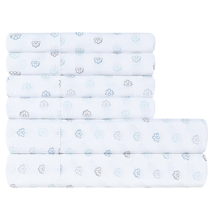 South Point Home Fashions Queen Microfiber Sheet Set, Provence Medallion, 6 Piece, GRS Certified