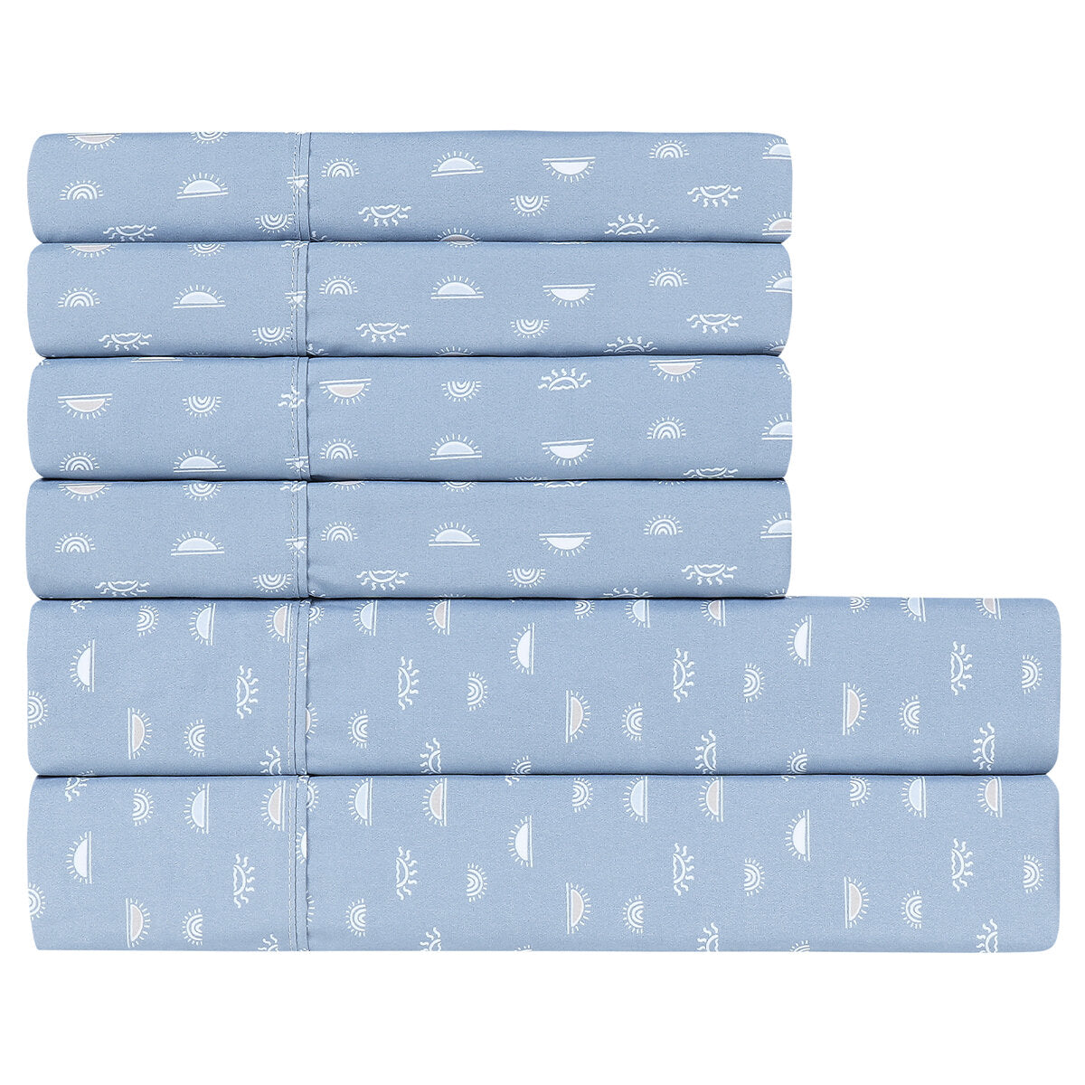 South Point Home Fashions Queen Microfiber Sheet Set, Super Suns, GRS Certified, 6-Piece