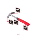 Trojan Steel Claw Hammer 16oz 450g - Red and Black - Lifetime Warranty - SuperSaverAU - view 5