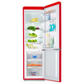 Linarie Annecy 242L Retro Bottom Mount Fridge - Red Cabinet and Door Panels, Manual Defrost - LKCO250RED
