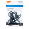 Taskmaster 5mm Black Stainless Steel Wire Eye Strap - 12 Pack - Durable Anchoring - SuperSaverAU - view 1