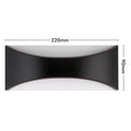 Arlec 8W 240V Black Marina CCT LED Exterior Wall Light, Weather Resistant Hardwired Outdoor ABL410BK