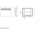 Stiebel Eltron CNS 100 Trend M 1kW Convection Heater - Wall Mounted Slimline Panel in White - 202020