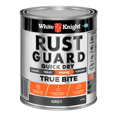 White Knight Rust Guard 500ml Grey Quick Dry True Bite Primer