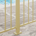 ProtectorAl 38 x 25mm Primrose Aluminium Pool and Garden Fence Panel Brackets - 4 Pack