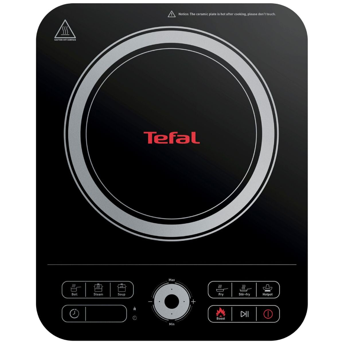 Tefal Portable Induction Express cooktop - six cooking programs, Boost mode, 100W to 2100W - IH7208Z1