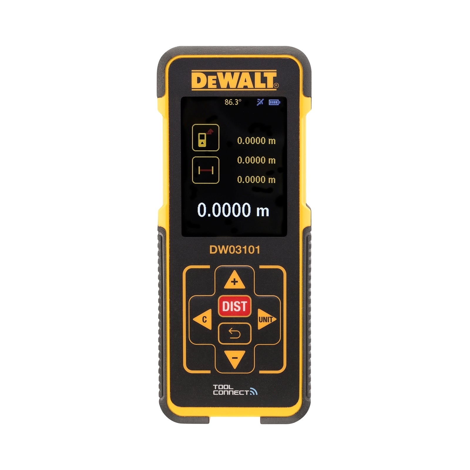 DeWALT 100m Tool Connect Rubber Laser Distance Measurer DW03101-XJ