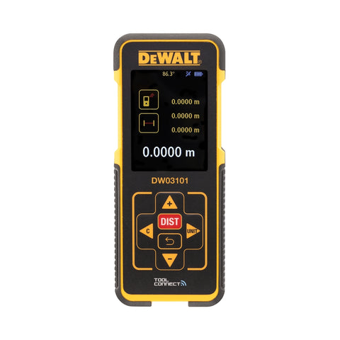 DeWALT 100m Tool Connect Rubber Laser Distance Measurer DW03101-XJ