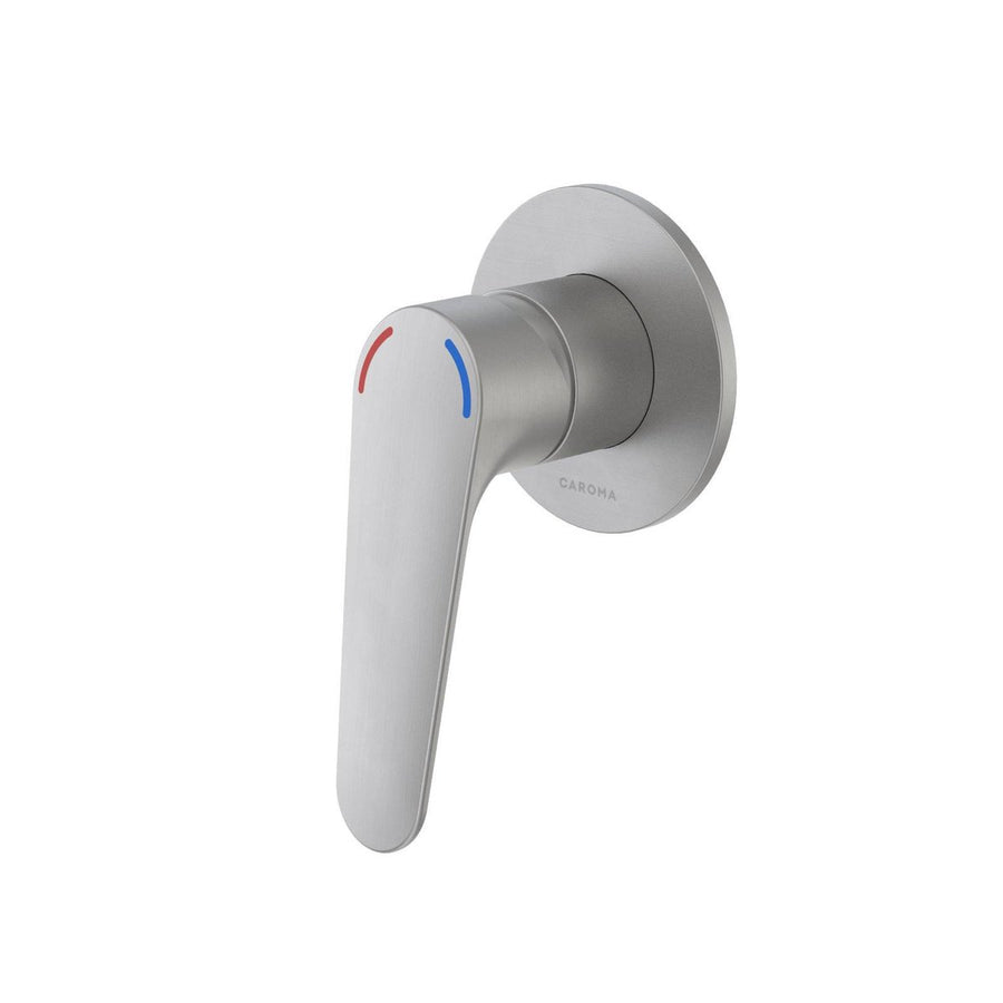 Homecare By Caroma Bath Shower Mixer - Brushed Nickel - 80mm x 120mm - Ergonomic Design - SuperSaverAU - view 1