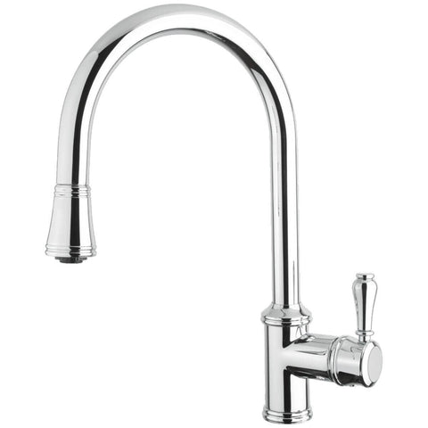 Armando Vicario Provincial Pull Out Kitchen Mixer Tap - Chrome, 5 Star WELS, 360 Degree Swivel - 400674-LF