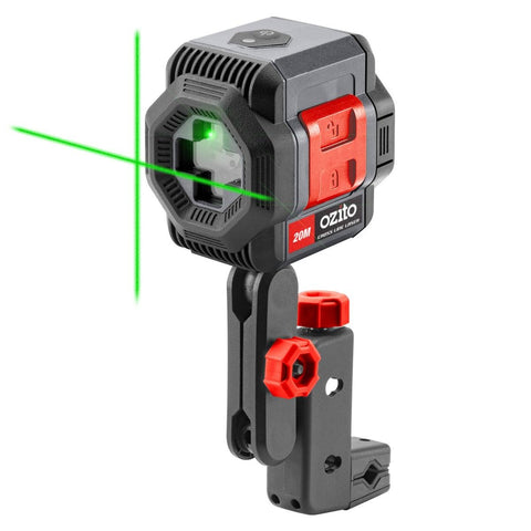 Ozito 20m Green Cross Line Laser LCL 20G - Auto Levelling - Adjustable Clamp - SuperSaverAU - view 1