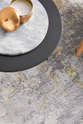Rug Culture Illusions Medium Silver & Gold Polyester Rug 220x150cm - Power Loomed - ILU156GOLD220X150
