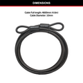 Master Lock Cable Lock - 10mm x 4.6m - Braided Steel - Vinyl Coated - SuperSaverAU - view 4