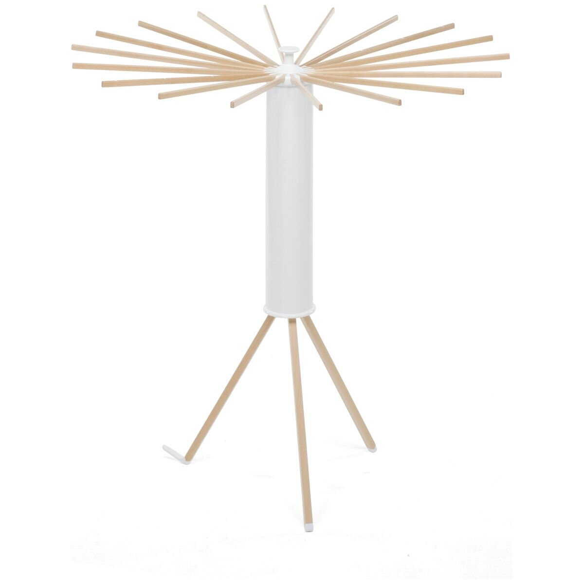 Foppapedretti Octopus Drying Rack - 18 Removable Beechwood Arms, White and Natural Finish - F9900424303