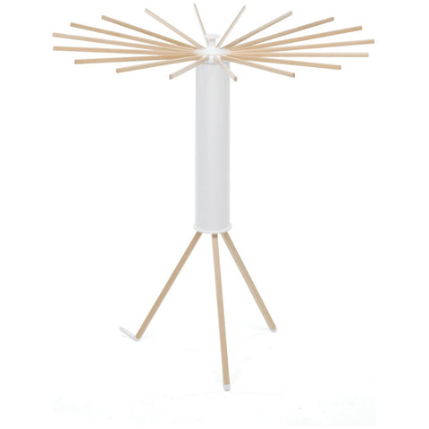 Foppapedretti Octopus Drying Rack - 18 Removable Beechwood Arms, White and Natural Finish - F9900424303