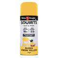 White Knight Squirts 310g Lemon Yellow Gloss Spray Paint - Indoor/Outdoor