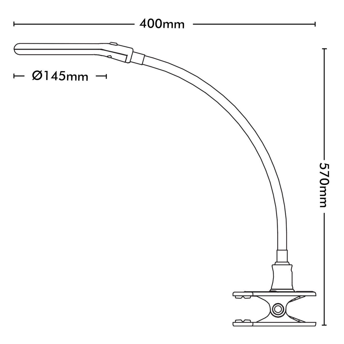 Brilliant White Magoo Magnifier Desk Lamp - 3X 12X Magnification - 145mm x 570mm - SuperSaverAU - view 4