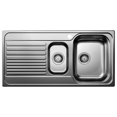 Blanco Tipo II 6S Topmount Sink - 1 and 3/4 Bowl, Left Hand Drainer, Stainless Steel - 528226