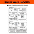 Everhang 15kg Solid Wall Picture Hanging Hook 3 Pack Steel Durable - SuperSaverAU - view 3