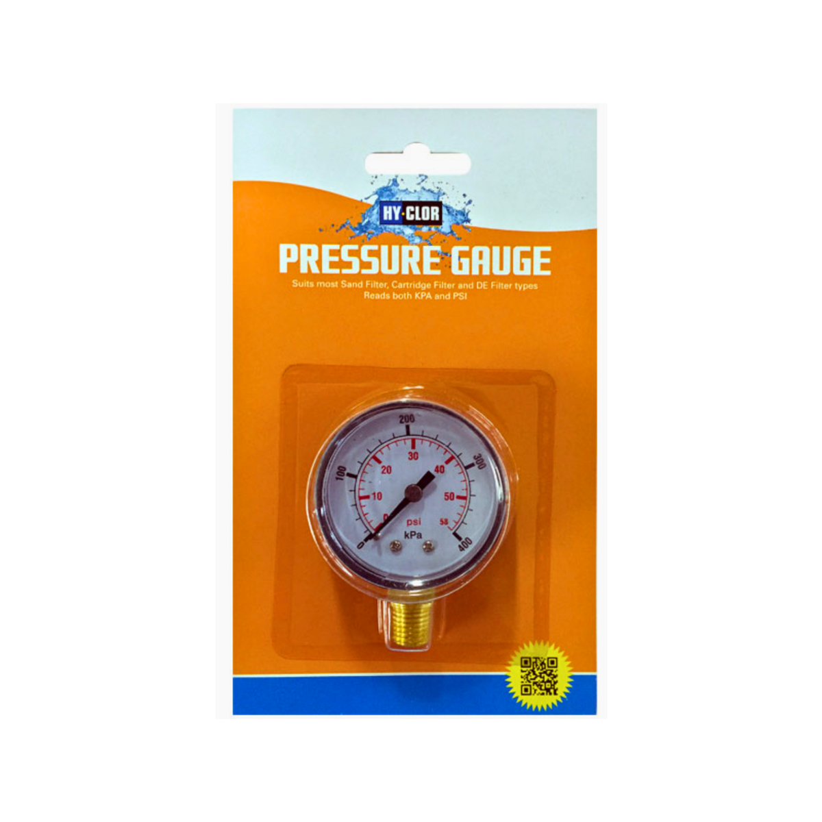 Hy Clor Pool Pressure Gauge - 50mm x 170mm - UV Resistant Plastics - SuperSaverAU - view 2
