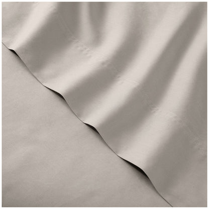 Purely Organic Queen Cotton Sheet Set 300TC Sateen, Bone, Eco-Friendly, GOTS Certified