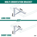Carinya 300 x 250mm White Light Stayed Bracket, Powder Coated Steel, Multi-Orientation Wall Mount
