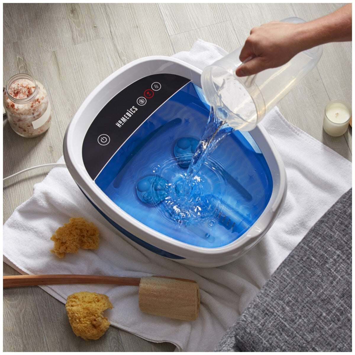 Homedics Shiatsu Bliss Foot Spa FB-655H-AU with Heat Boost, Massage Jets, Splashguard