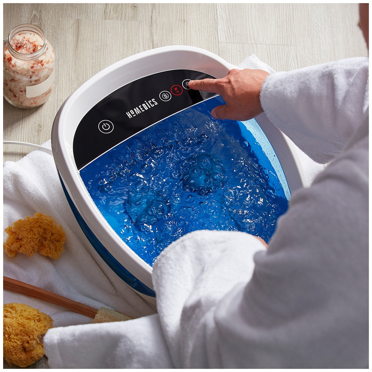 Homedics Shiatsu Bliss Foot Spa FB-655H-AU with Heat Boost, Massage Jets, Splashguard